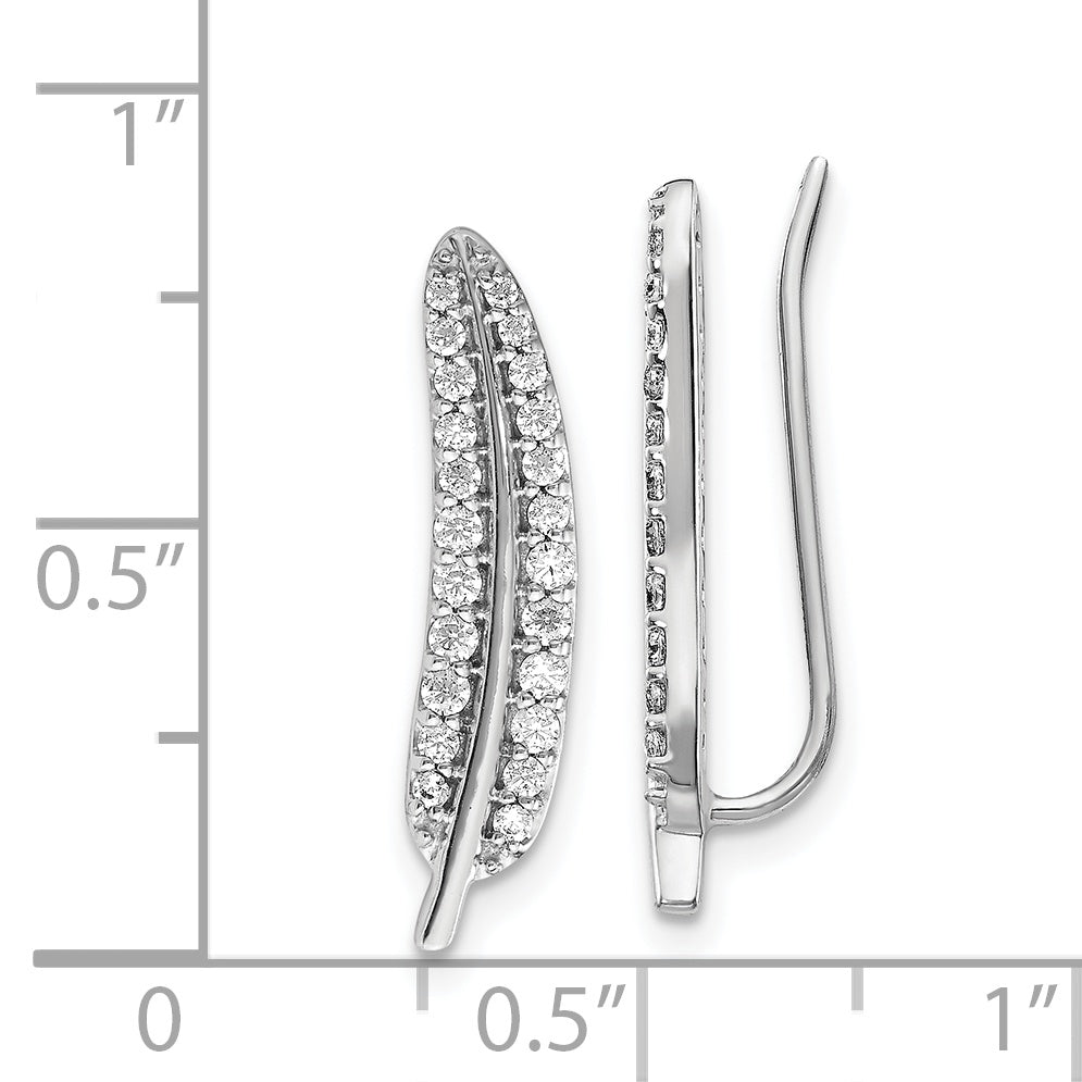 Fest 14k Wiriß Gold Simuliert CZ und Greinbei Sschickk OhrRinge