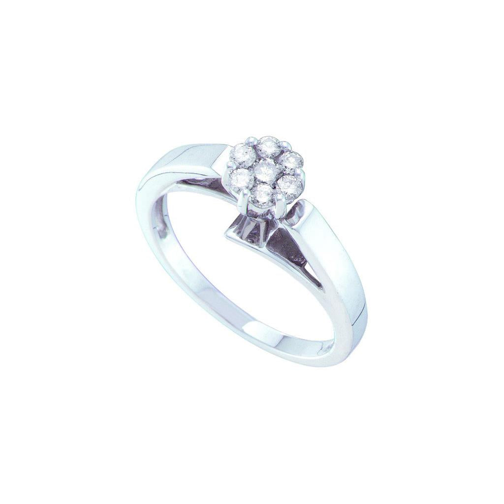 1/4CT-DurchMeinnt BLUME RING