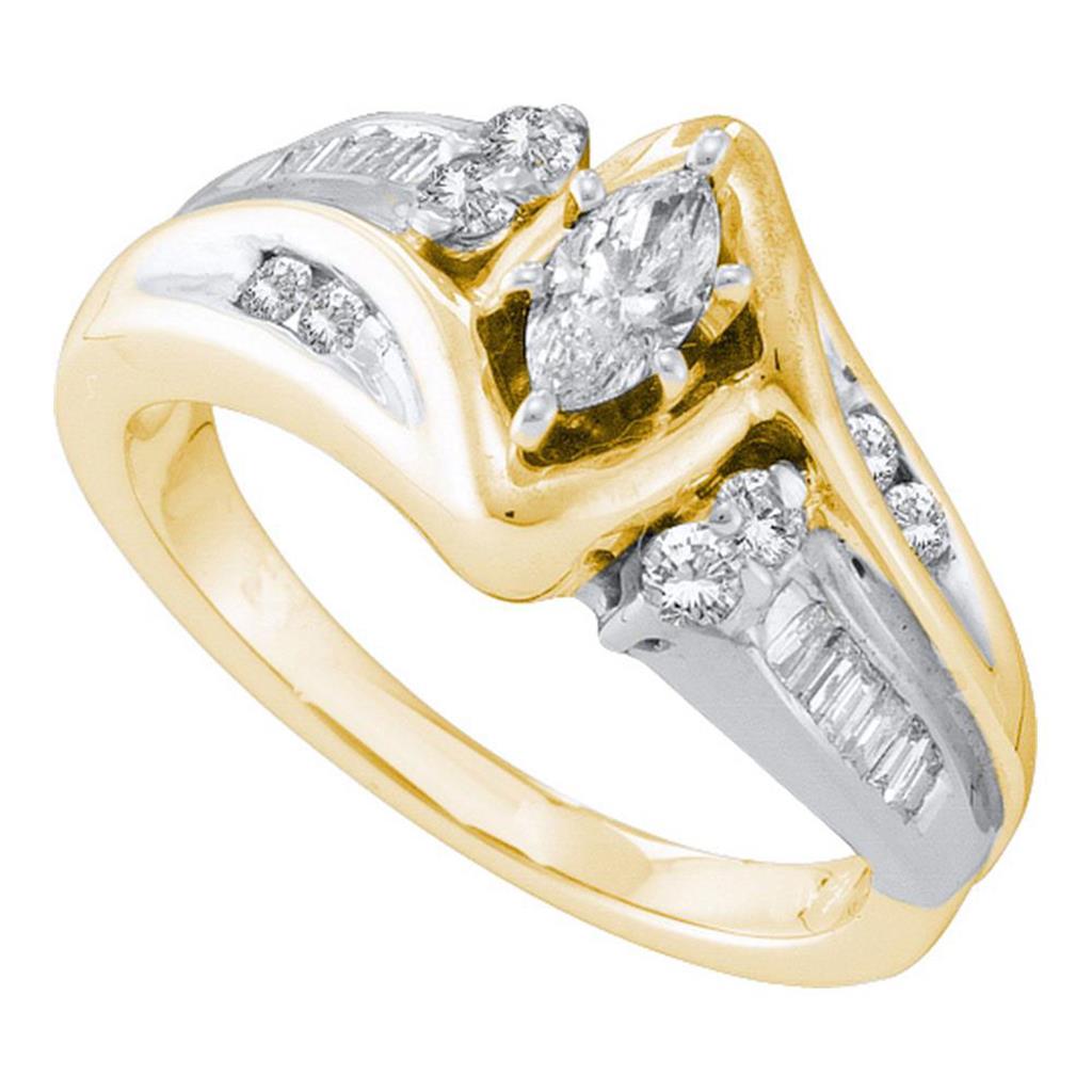1/2CT-DurchMeinnt 1/4CT-CMQ BRAUT RING