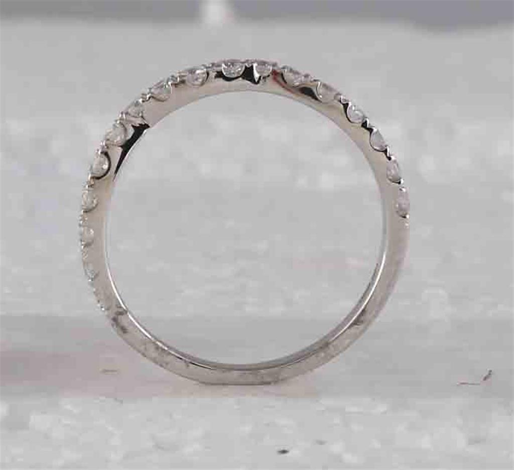 14k Zwiri-Tein Gold Prinzessin DurchMeinnt Braut Hochzees Ring Sbeiz 2-3/4 Ktzw