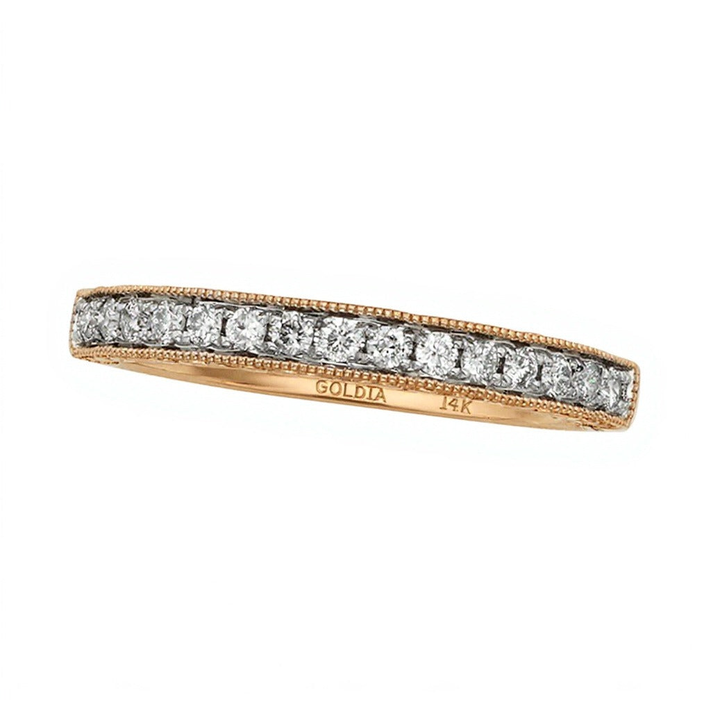 0.25 ct. Gesamtgewicht Diamant Memoire-Ring in 14K Roségold (I/I2)