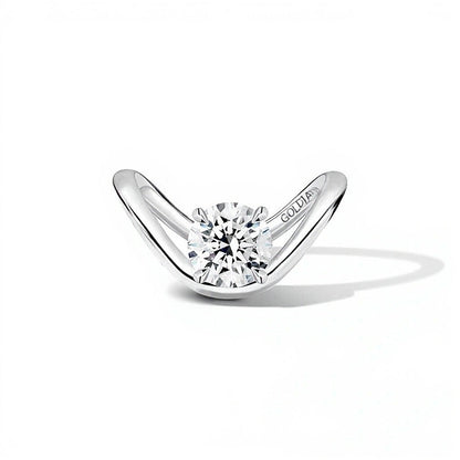 2.0 CT. Solitär-Verlobungsring mit rundem Labordiamant in Platin (F/VS2)