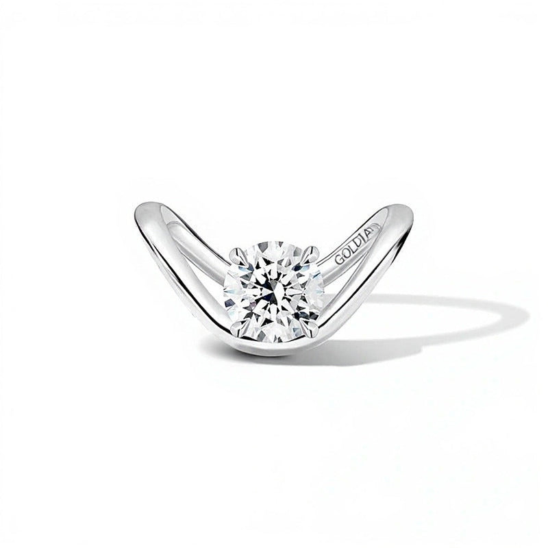 2.0 CT. Solitär-Verlobungsring mit rundem Labordiamant in Platin (F/VS2)