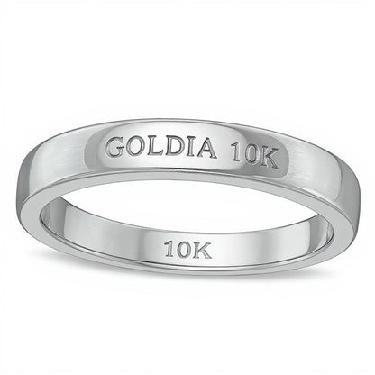 Ehering mit fünf Diamanten 0,05 ct. Gesamtgewicht, rund, in 10K Weißgold