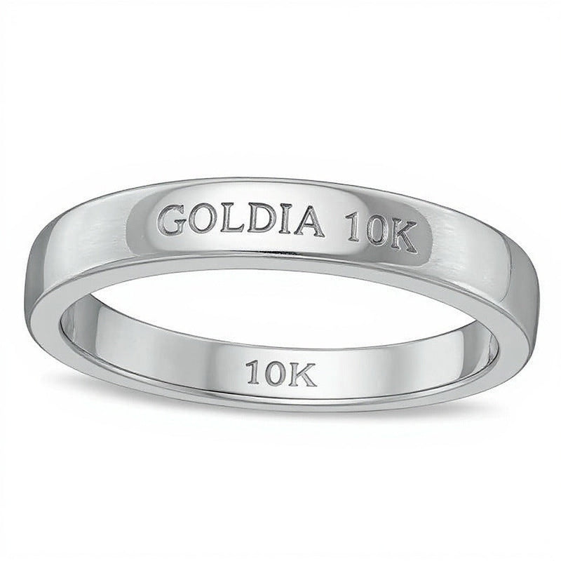 Ehering mit fünf Diamanten 0,05 ct. Gesamtgewicht, rund, in 10K Weißgold