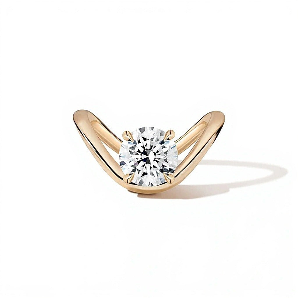 Zales x SHAHLA 3.0 ct. Labordiamant Solitär Verlobungsring in 18K Gelbgold (F/VS2)