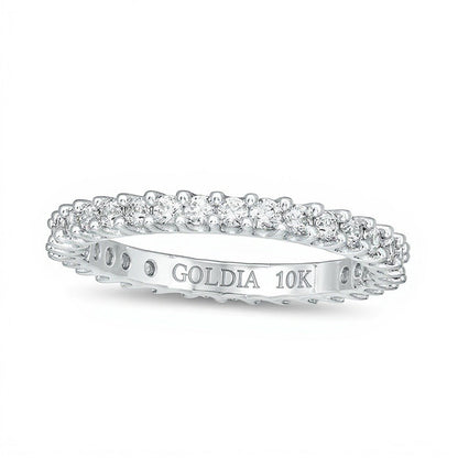 Memoire-Ring mit Diamanten 1.0 ct. Gesamtgewicht in 10K Weißgold für Damen