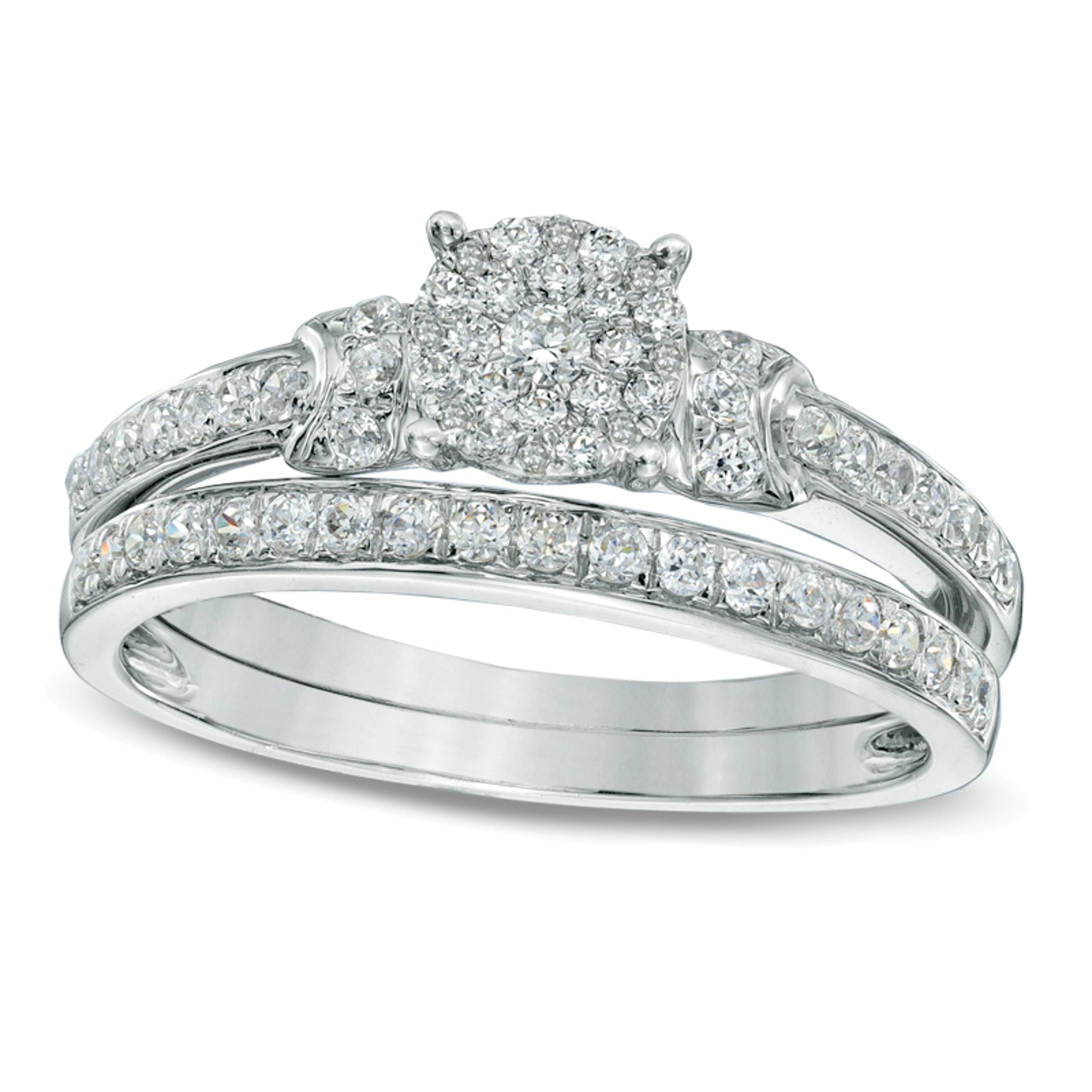 0,5 ct. Gesamtgewicht Diamant Braut-Set in 14K Weißgold