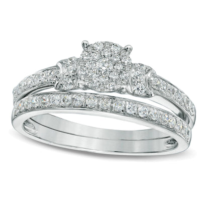 0,5 ct. Gesamtgewicht Diamant Braut-Set in 14K Weißgold