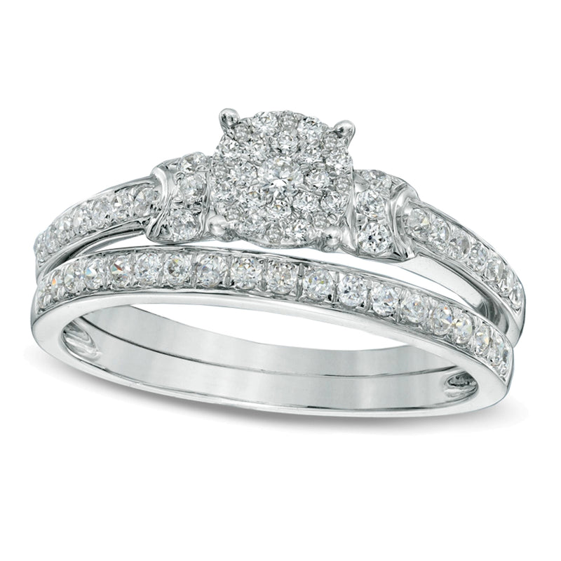 0,5 ct. Gesamtgewicht Diamant Braut-Set in 14K Weißgold