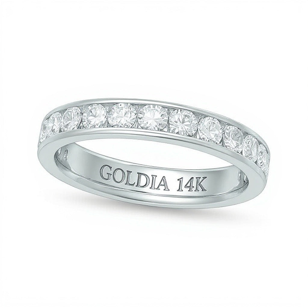 1,5 ct. Gesamtgewicht Diamant Memoire-Ring in 14K Weißgold (H/SI2)