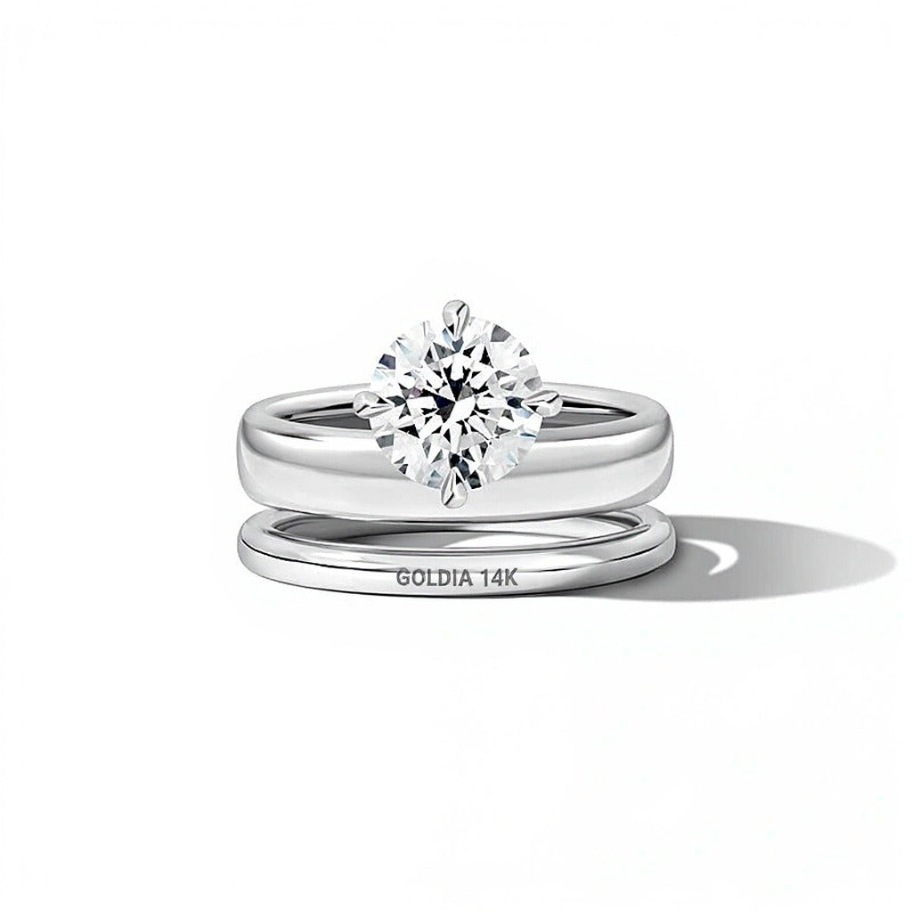 Zales x SHAHLA 2.0 ct. Labordiamant Solitär Verlobungsring in 14K Weißgold (F/VS2)