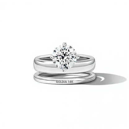 Zales x SHAHLA 2.0 ct. Labordiamant Solitär Verlobungsring in 14K Weißgold (F/VS2)
