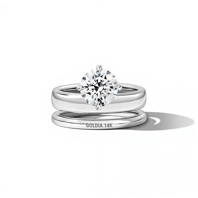 Zales x SHAHLA 2.0 ct. Labordiamant Solitär Verlobungsring in 14K Weißgold (F/VS2)