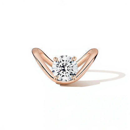 3.0 ct. Labordiamant Solitär-Verlobungsring in 14K Roségold (F/VS2)