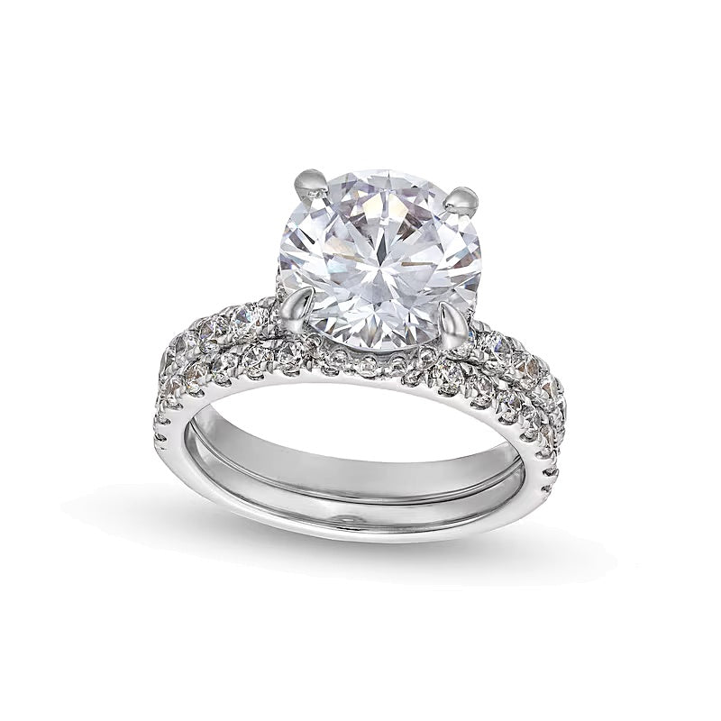 5.25 CT. Gesamtgewicht Labordiamant Brautset in 14K Weißgold (I/SI2)