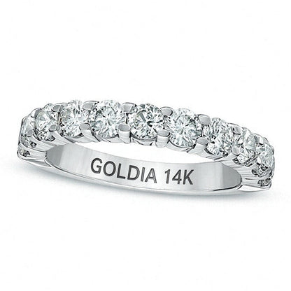 1.5 ct. Gesamtgewicht Diamant Memoire-Ring in 14K Weißgold