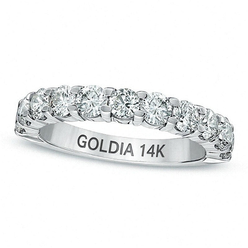 1.5 ct. Gesamtgewicht Diamant Memoire-Ring in 14K Weißgold