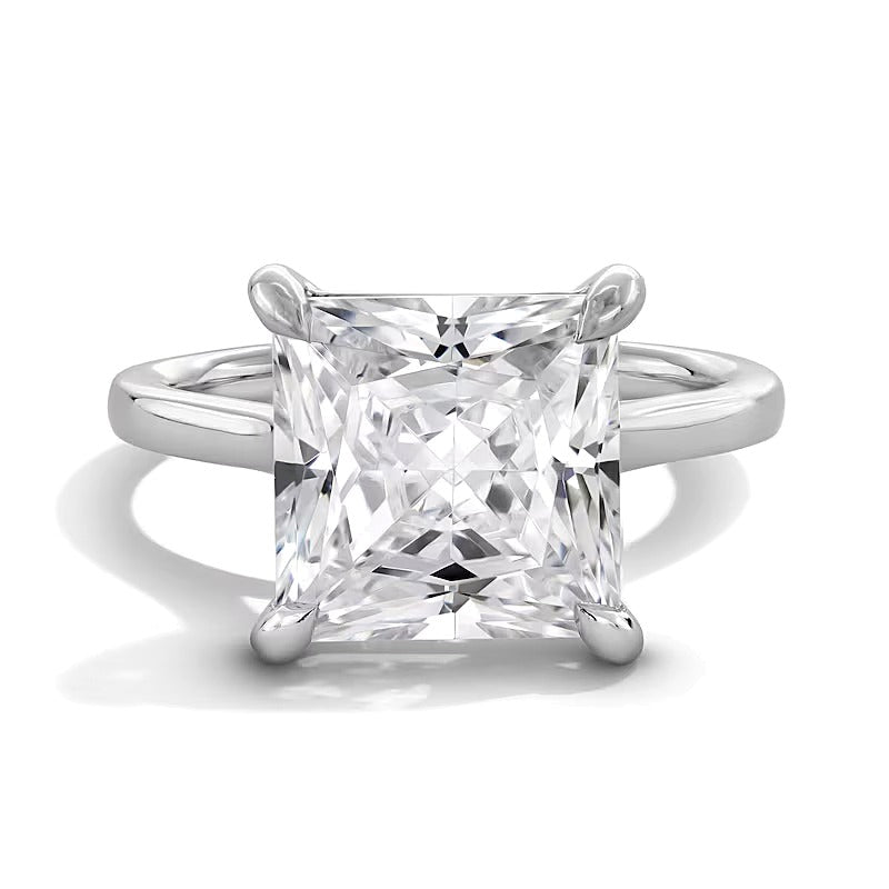 6.0 CT. Labordiamant-Solitär Verlobungsring im Princess-Schliff in 14K Weißgold (F/VS2)