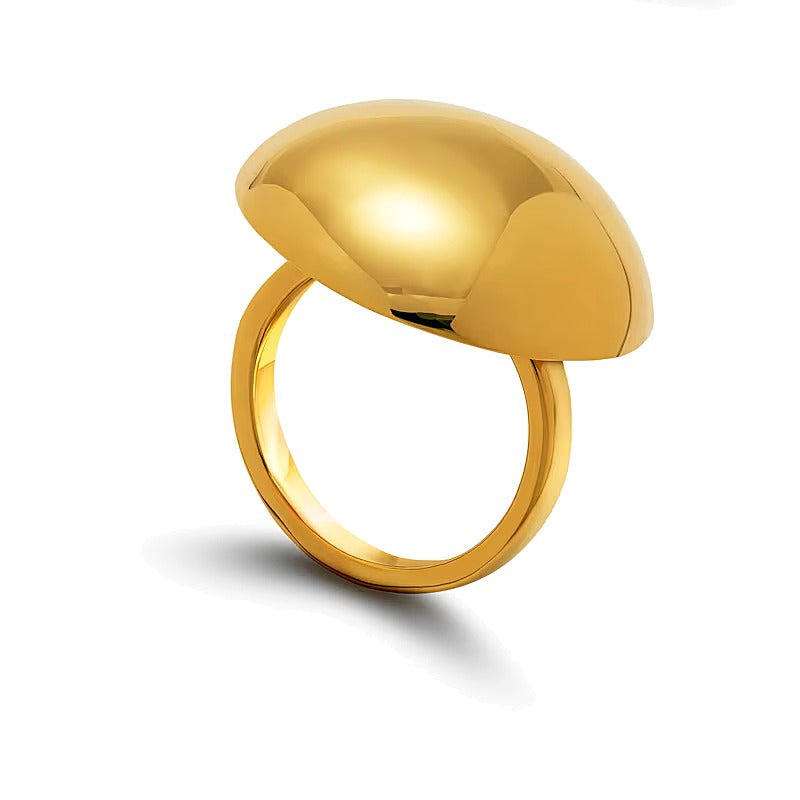 Zales x SOKO Obiti Medaillon-Ring aus Messing mit 24K Goldauflage
