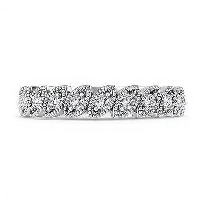 0.2 ct. Gesamtgewicht Diamant-Ring im Vintage-Stil mit Marquise-Schliff in 10K Weißgold