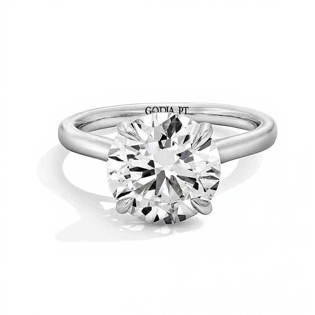 4.0 ct. Gesamtgewicht Labordiamant Solitär Verlobungsring in Platin (F/VS2)