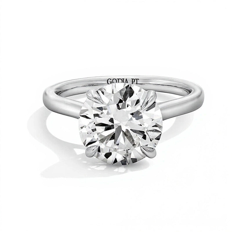 4.0 ct. Gesamtgewicht Labordiamant Solitär Verlobungsring in Platin (F/VS2)