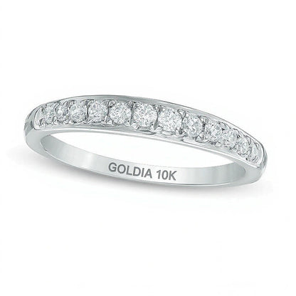 0.2 ct. Gesamtgewicht Diamant Memoire-Ring in 10K Weißgold