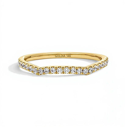 0.2 CT. Gesamtgewicht Labordiamant Ring in 14K Gelbgold (F/SI2)