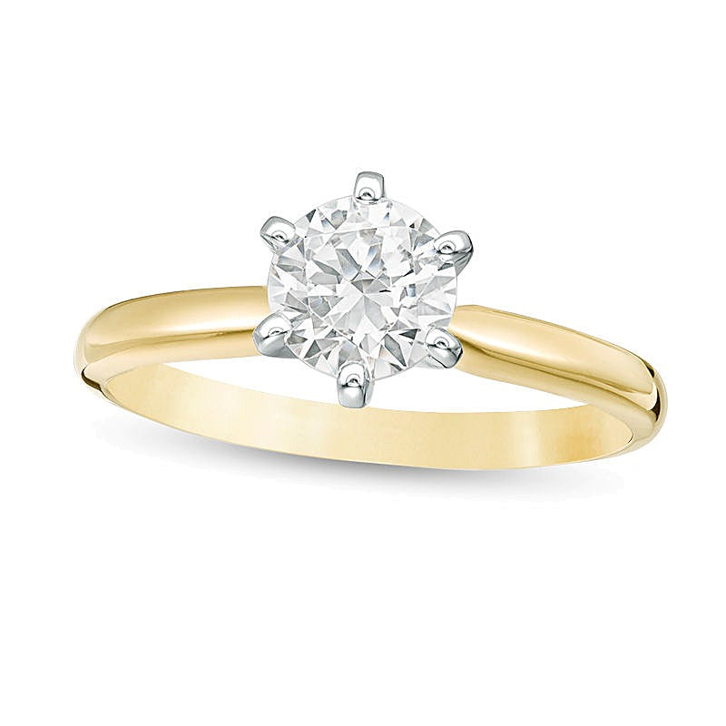 1.0 CT. Diamant-Solitär Verlobungsring in 14K Gelbgold (I/I2)