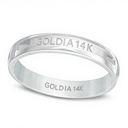 0.5 ct. Gesamtgewicht Memoire-Ring mit kanalgefassten Diamanten in 14K Weißgold (I/SI2)