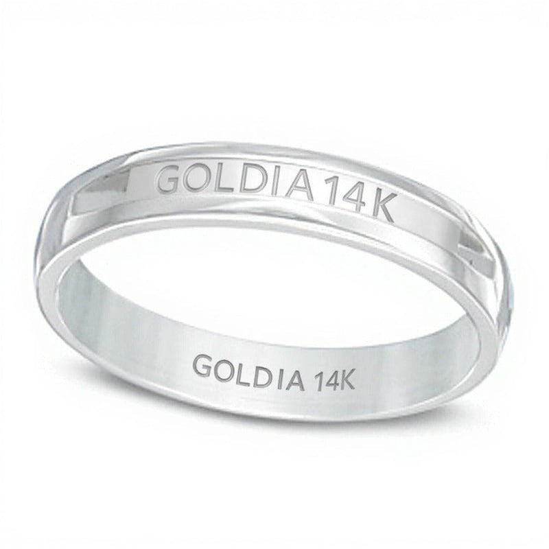 0.5 ct. Gesamtgewicht Memoire-Ring mit kanalgefassten Diamanten in 14K Weißgold (I/SI2)
