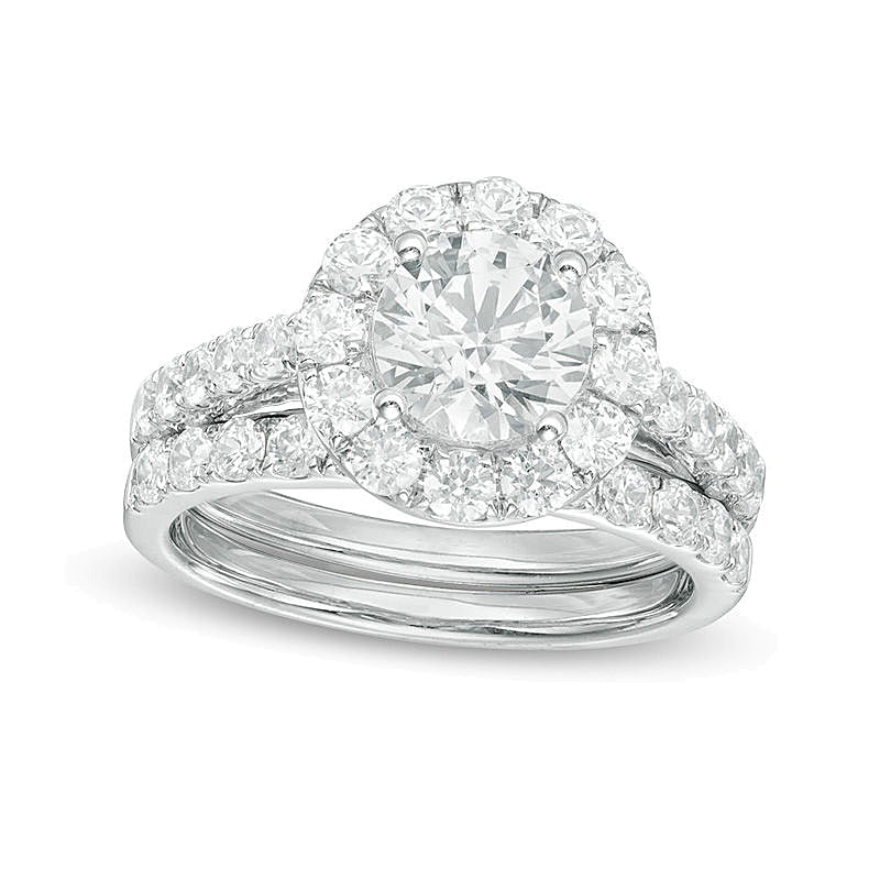 2.5 CT. TW Brautset mit Diamanten in 14K Weißgold (I/I1)