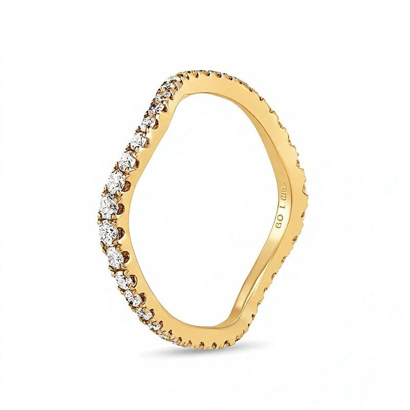 PDPAOLA™ bei Zales 0,5 ct. Gesamtgewicht Labordiamant welliger Ring aus 18K Gelbgold