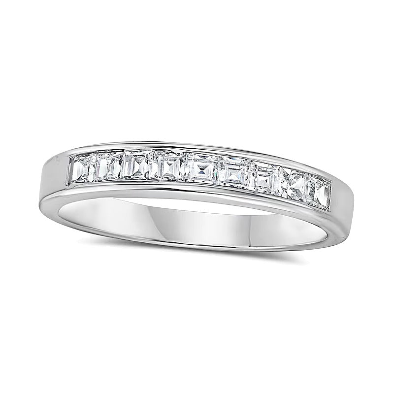 0.5 CT. Gesamtgewicht Ehering mit Princess-Diamanten, neun Steine, in 14K Weißgold (H/VS2)