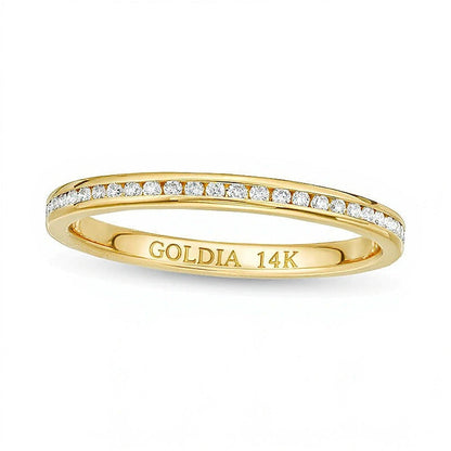 0.25 ct. Gesamtgewicht Diamant Memoire-Ring aus 14K Gelbgold (H/SI2)