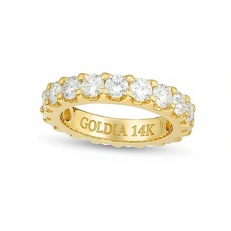3.0 ct. Gesamtgewicht Diamant Memoire-Ring in 14K Gelbgold (H/SI2)
