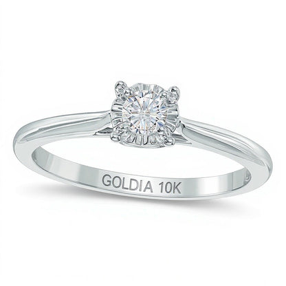 0.2 CT. Diamant-Solitär Verlobungsring in 10K Weißgold