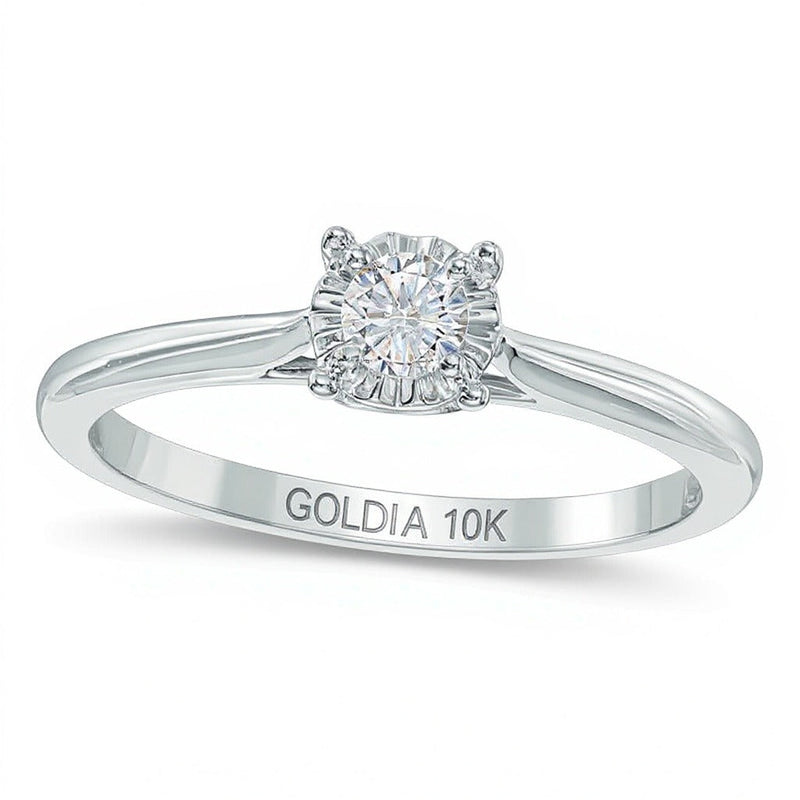 0.2 CT. Diamant-Solitär Verlobungsring in 10K Weißgold