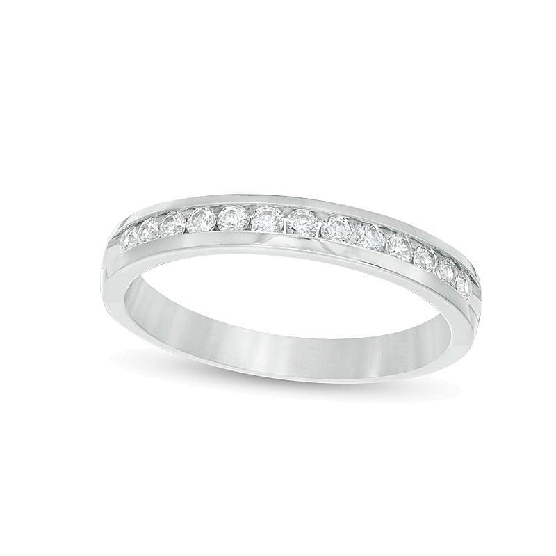 0.25 ct. Gesamtgewicht Diamant Ring kanalgefasst in 14K Weißgold