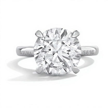 5.25 CT. Gesamtgewicht Labordiamant Solitär Verlobungsring in 14K Weißgold (F/VS2)