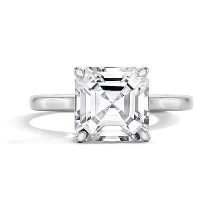 4.0 CT. TW Solitär-Verlobungsring mit Labordiamant im Asscher-Cut in 14K Weißgold (F/VS2)