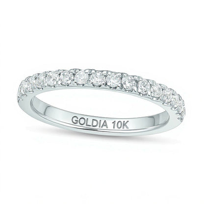 0.38 ct. Gesamtgewicht Diamant Ehering in 10K Weißgold