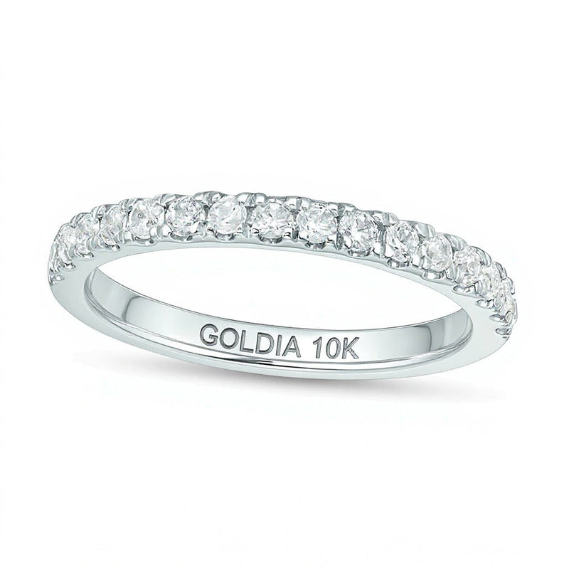 0.38 ct. Gesamtgewicht Diamant Ehering in 10K Weißgold