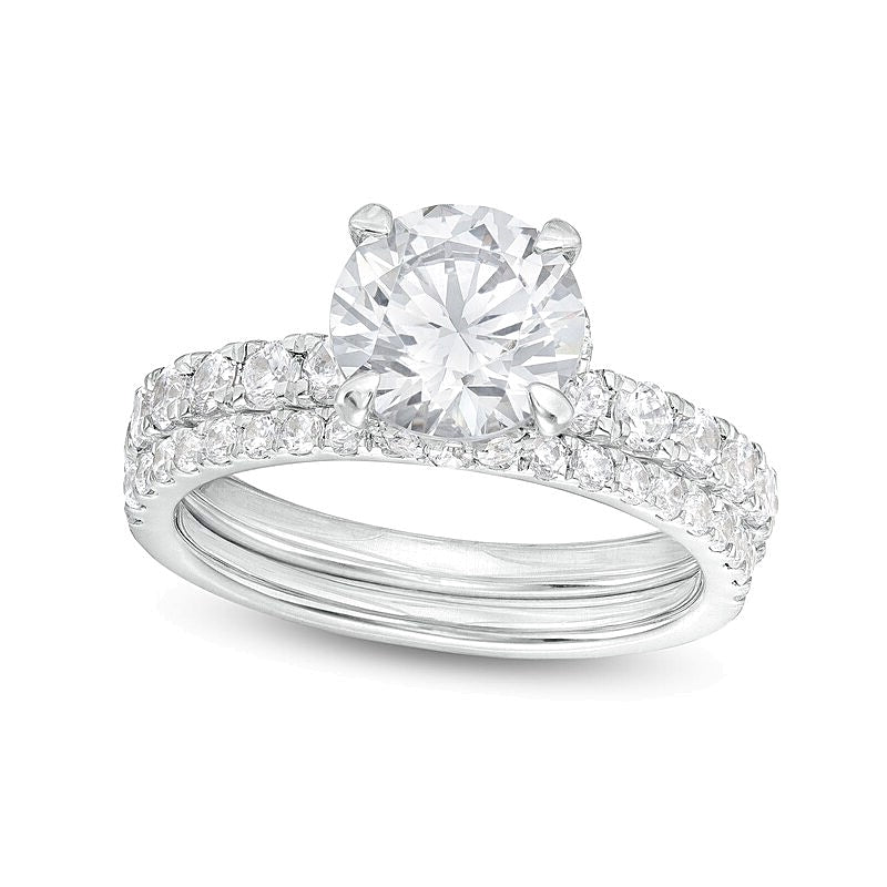 Braut-Set mit Labordiamanten 3.0 ct. Gesamtgewicht in 14K Weißgold (I/SI2)