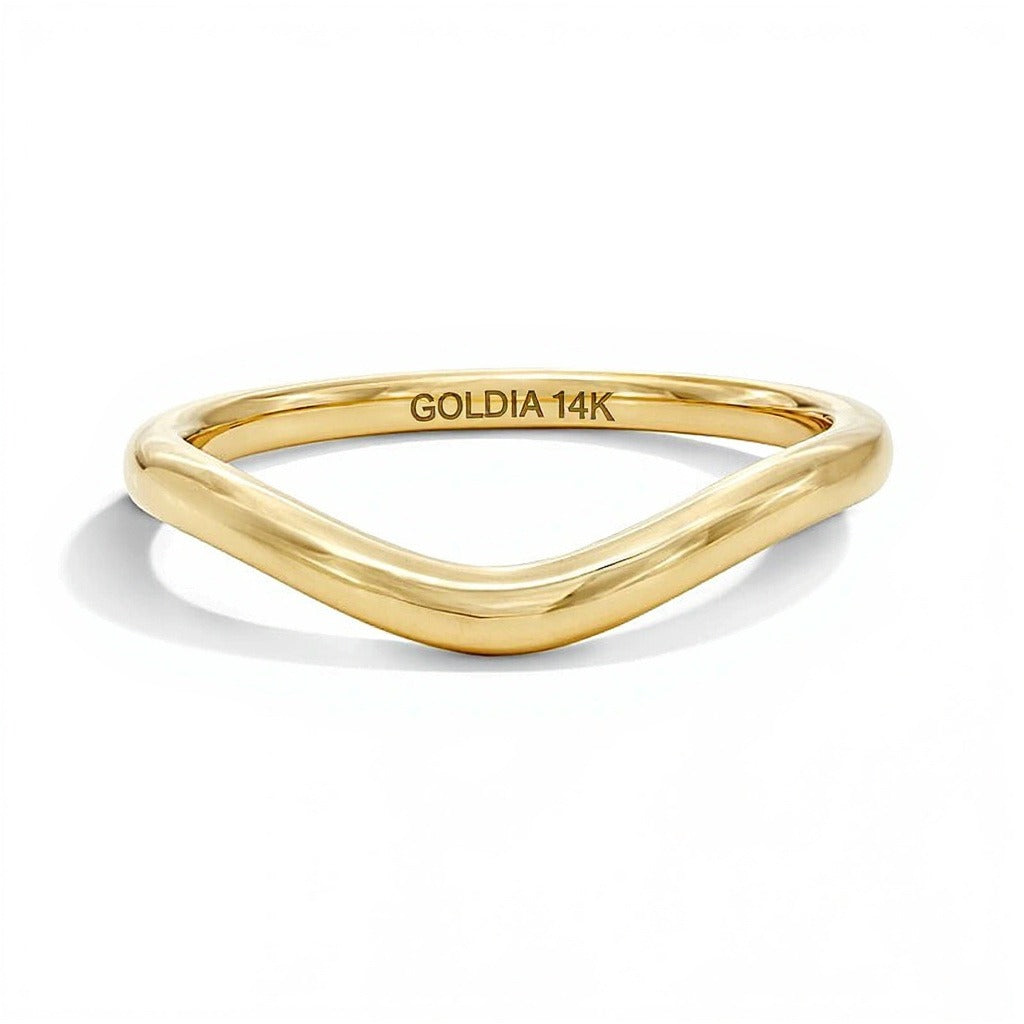 3,75 mm Konturierter Ehering in 14K Gelbgold
