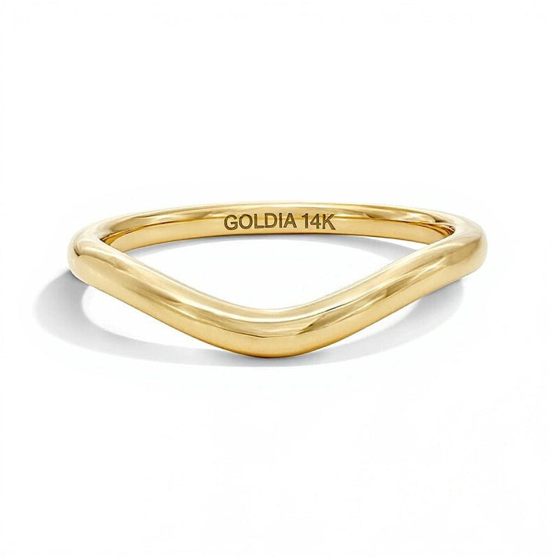 3,75 mm Konturierter Ehering in 14K Gelbgold