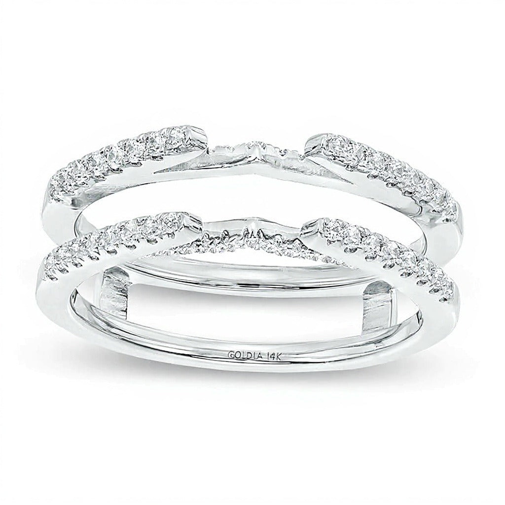 0,33 ct. Gesamtgewicht Diamant Solitär-Enhancer in 14K Weißgold