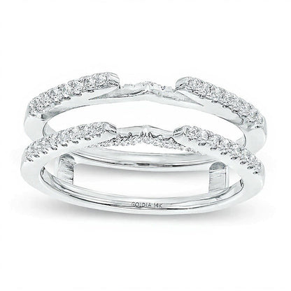 0,33 ct. Gesamtgewicht Diamant Solitär-Enhancer in 14K Weißgold