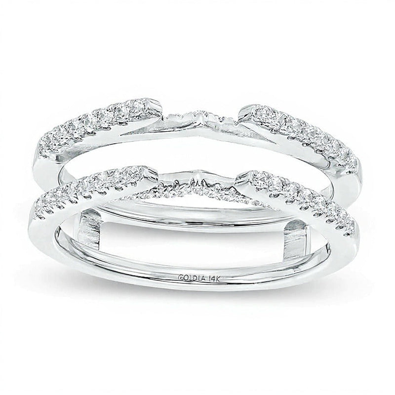 0,33 ct. Gesamtgewicht Diamant Solitär-Enhancer in 14K Weißgold